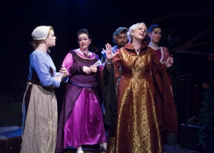 Cinderella and stepfamily.  Image from "Into the Woods" at the Lakewood Playhouse in 2009.  Costume design and construction by Christina Hughes. 